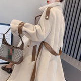 Christmas Gift Women Elegant Winter Coat Fashion Plush Faux Mink Fur Overcoat Casual Loose Thick Warm Jackets Femme Outerwear Clothings