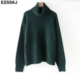 Christmas Gift autumn Winter casual cashmere oversize thick Sweater pullovers Women 2021 loose Turtleneck women's sweaters jumper