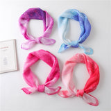 Kukombo 2022 Women Chiffon Hair Scarf Square Neck Scarves Bag Handle Tie Foulard Lady Neckerchief Bandana Shawls and Wraps