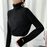 Christmas Gift BGTEEVER Autumn Winter Turtleneck Women Sweater Elegant Slim Female Knitted Pullovers Casual Stretched Sweater jumpers femme