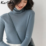 Christmas Gift Women's Winter Turtleneck Sweaters And Pullovers Warm Thin Stretch Sweater Women Winter Knitted Top Autumn Woman Sweaters Jumper