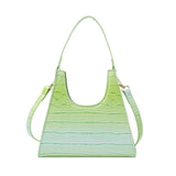 Kukombo  Handbags For Women Alligator Grain Armpit Bag Vintage Small Triangle Clutch Pouch French Style Shoulder Bag Lady Crossbody Bags