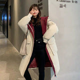 Christmas Gift 2021 New Winter Clothes Korean Version Loose Winter Mid-length Coat Down Padded Coat Padded Jacket Women's Thick Padded Jacket