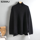 Christmas Gift Autumn Winter basic oversize thick Sweater pullovers Women 2021 loose cashmere  turtleneck Sweater Pullover female Long Sleeve