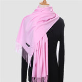 Christmas Gift 2021 Winter Scarf For Women Long Warm Cashmere Scarves Hijab Solid Lady Shawl Wrap Female Pashmina Bandana Head Scarfs Echarpe