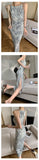 Kukombo Elegant Strap Dress Women's Clothing Summer One-Neck Rock Texture Bodycon Dress 2022 Korean Fashion Robe Female Vestidos k30