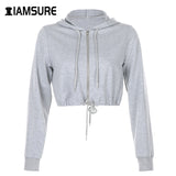 Kukombo Korean Fashion Streetwear Outfits Cropped Sweatshirts 2022 Autumn Long Sleeve Solid Casual Zipper Up Women's Hoodies