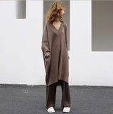 Christmas Gift NEW Autumn Sweater Women Dress Winter Long sleeve Sweater Knitted Dresses Long loose Maxi Oversize Dresses Knitting Robe Vestido