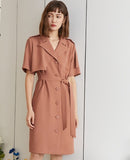 Kukombo Christmas Gift Elegant Office Midi Black Blazer Dress Women Short Sleeve Bandage Green Casual Dress Summer Sexy Female A-line Skirts