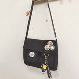 Kukombo Waterproof Canvas Messenger Bag Women Large Capacity Crossbody Bags Outdoor School Student Book Computer Laptop Shoulder Bag