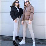 Christmas Gift Fashion Bubble Coat Solid Standard Collar Oversized Short Jacket Winter Autumn Female Puffer Jackets Parkas Mujer 2023