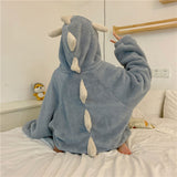 Christmas Gift Pajamas cute cartoon dinosaur coral velvet pajama autumn and winter thickened and padded long fashion home wear two sets nightgo