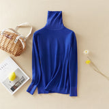 Christmas Gift Marwin New-Coming Winter Tops Solid Button Turn-down Collar Pullovers Female Thick Turtleneck Knitted High Street  Women Sweater