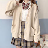 Christmas Gift 2021 new sweet cute girl knitting sweater lazy college style loose sleeve Harajuku girl JK uniform sweater coat s ~ 2XL