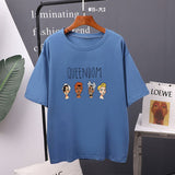 Christmas Gift Hirsionsan Gothic Character Printed T Shirt Women Harajuku Soft Summer Cotton Tshirt Korean Loose Tees Ins Casual Female Tops
