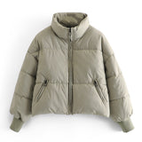 Christmas Gift 2021 Solid Color Fashion Winter Parka Women Long Sleeve Zipper Thick Warm Parkas Coat Casual Down Jacket With Pockets