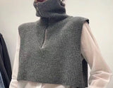 Christmas Gift Fall 2021 Women Clothing Loose Sleeveless Sweater Women Vest Sweaters Knitting Vest Joker Knitted Wool Oversize Girls Pullover