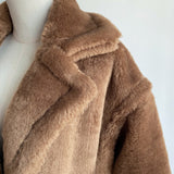 Christmas Gift Candy Color Long Teddy Coat Women Jacket 2021 Autumn Winter Thick Warm Padded Jackets Coats Oversized Ladies Lambswool Fur Coats