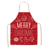 Linen Merry Christmas Apron Christmas Decorations for Home Kitchen Accessories Natal Navidad 2021 New Year Christmas Gifts