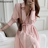 Kukombo Elegant Women's Chic Korean Style Fashion Office Lady 2022 Casual Summer Belted  Vestidos Ladies  Robe Femme