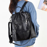 Kukombo Women Backpack PU Leather Fashion Casual Tassel Bags High Quality Female Shoulder Bag Large Capacity School Backpacks for Girls