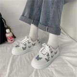 Kukombo Lolita Anime Shoes Women's Platform Sneakers Butterfly Printing Cute Sport Designer Vulcanization Tennis Female Causal