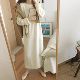 Christmas Gift Knitted Dresses Fall Warm Sweater Women Dress Winter Long Sweaters Long Loose Maxi Oversize Lady Dresses Bodycon Robe Vestidos-A