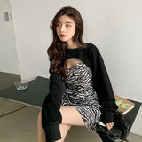 Christmas Gift Plus Size Gothic Dress Women Casual Leopard Long Sleeve Party Mini Dress Female Design One-piece Dress Korea 2022 Spring