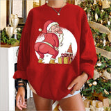 Christmas Gift Christmas tops pullover  women's jacket streetwear pullover sweatshirt vintage 2021 women clothing oversized sweatshirts y2k met