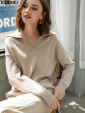 Christmas Gift polo collar Autumn Winter Sweater pullovers Women 2021 loose thick cashmere Sweater Pullover women oversize sweater jumper