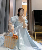 Kukombo  Women Elegant Lace Ruffles Slim Dress Romantic Fairy Party Dress Summer Gentle Sweet Lolita Style Princess Vestidos