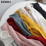Christmas Gift 2021 Knitted Women turtleneck Sweater Pullovers spring Autumn Basic Women high neck Sweaters Pullover Slim female cheap top