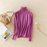 Christmas Gift Marwin New-Coming Winter Tops Solid Button Turn-down Collar Pullovers Female Thick Turtleneck Knitted High Street  Women Sweater