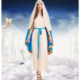 Halloween Kukombo New Halloween Cosplay The Virgin Mary Costume For Women Carnival Party Adult Role-Play Ancient Israel Nun Fantasia Dress