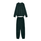 Christmas Gift Yiyiyouni Autumn Winter Corduroy Tracksuits 2 Pieces Pants Sets Women Velvet Oversized Pullovers and Sweatpants Female Outfits
