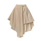 High Waist Irregular Ruffles Skirt Elegant Black Plus Size Women'S Streetwear Summer Dark Style Vintage Gothic Culottes