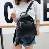 Kukombo Women's Backpack PU Leather Shoulder Bag Backpacks For Female New Ladies Simple Fashion Desiger 2022 Women Solid Color Mochila