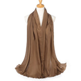 Christmas Gift New Femme Hijab Scarf Muslimen Head Wraps Women Solid Cotton Shawls Pashmina Scarves Foulard Bandana High Quality