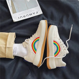Kukombo Sneakers Women Platform Sport Shoes Kawaii Anime Spring Tennis Flat Basket Casual Vulcanize Lolita Trainers Canvas 2021 Fashion