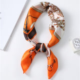Christmas Gift 2021 New Brand Silk Scarf Women 70x70cm Square Neck Scarves Small Foulard Bandana Luxury Designer Shawls High Quality for Lady