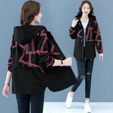 Christmas Gift Women's Hooded Jackets 2021 Spring Autumn Causal Windbreaker Famale Jackets Basic Coats Zipper Jackets Outwear Plus Size 5XL