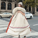 Christmas Gift 2021 New Women Winter Jacket Long Coat Casual Parkas Removable Fur Lining Hooded Parka Cotton Thicken Warm Jacket Mujer Coats