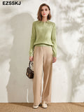 Christmas Gift casual spring autumn thin oversize sweater pullovers Women basic loose square neck cashmere sweater female knit jumper