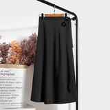 Kukombo Christmas Gift Skirts Women Tender Charm Daily Pure Chiffon Ulzzang Side-slit College Elegant Simple Clothing Summer Leisure Artistic Lace-Up