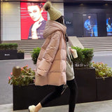 Kukombo 2022 New Winter Jacket Women Oversize Parka Coat Thick Warm Cotton Puffer Coat Black Hooded Padded Women Winter Jacket