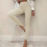 Kukombo Skinny Knitted High Waisted Step-On-Foot Pants Warm Winter Slim Elastic Waist Leggings Casual Streetwear Female 2022