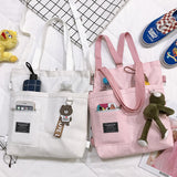 Kukombo Korean Mini Student Bag Casual Femme Shoulder Bags Quality Canvas Shoulder Bags Casual Large Size Travel Bags