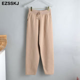 Christmas Gift Granny autumn winter thick sweater pants capris harem women warm pants loose sport women pants trousers casual streetwear pants