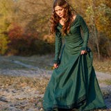 Halloween Kukombo Halloween Cosplay Victorian European Medieval Renaissance Court Women Dresses Embroidery Solid Color Prom Elegant Female Outfits