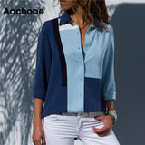 Kukombo Women Blouses 2022 Fashion Long Sleeve Turn Down Collar Office Shirt Blouse Shirt Casual Tops Plus Size Blusas Femininas